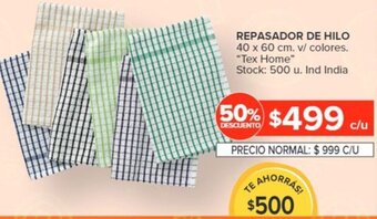 Carrefour REPASADOR DE HILO 40 x 60 cm. v/ colores oferta