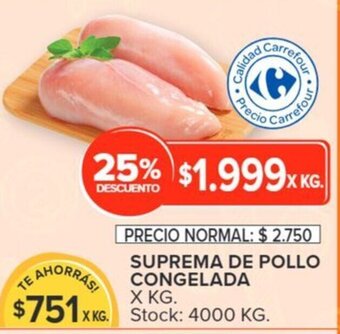 Carrefour SUPREMA DE POLLO CONGELADA X KG oferta