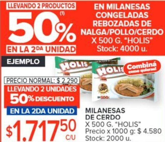 Carrefour MILANESAS DE CERDO X 500 G oferta