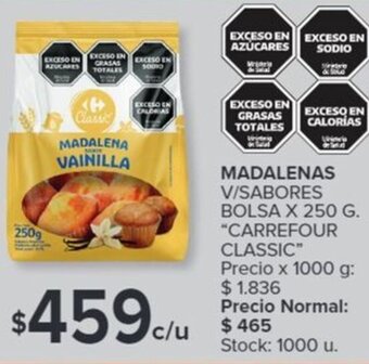 Carrefour MADALENAS V/SABORES BOLSA X 250 G oferta