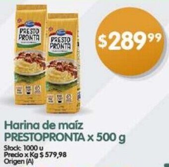 Supermercados Buenos Días PRESTOPRONTA Harina de maíz x 500 g oferta