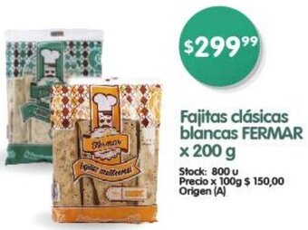 Supermercados Buenos Días FERMAR Fajitas clásicas blancas X 200G oferta