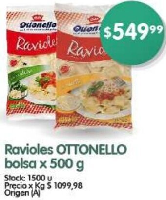 Supermercados Buenos Días OTTONELLO Ravioles bolsa x 500 g oferta