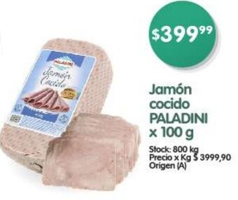 Supermercados Buenos Días PALADINI Jamón cocido x 100 g oferta