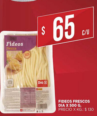 Supermercados DIA Fideos Frescos Dia x 500g oferta