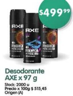 Supermercados Buenos Días AXE Desodorante  X 97 g oferta