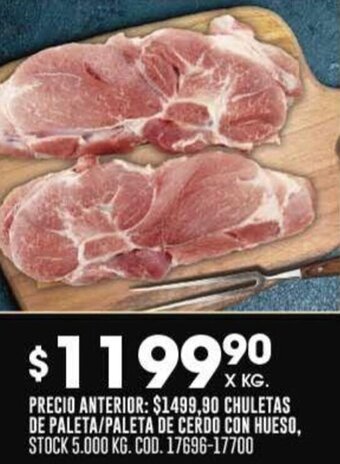 Coto CHULETAS DE PALETA/PALETA DE CERDO CON HUESO oferta