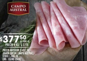 Coto JAMON COCIDO CAMPO AUSTRAL oferta