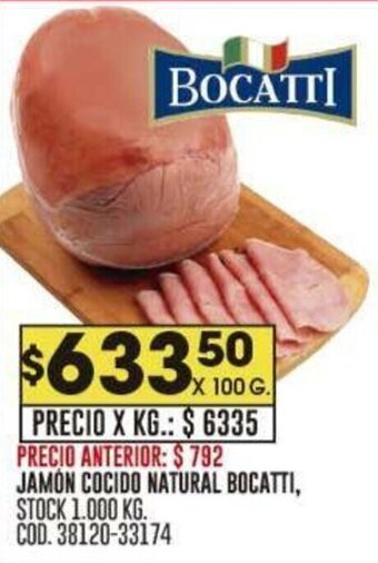 Coto JAMON COCIDO NATURAL BOCATTI oferta