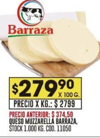 Coto QUESO MUZZARELLA BARRAZA oferta