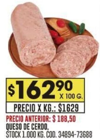 Coto QUESO DE CERDO X 100G oferta