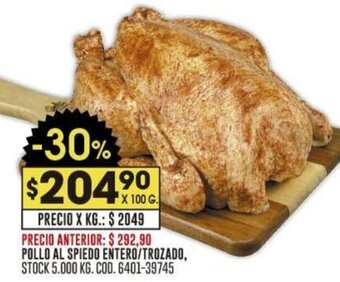 Coto POLLO AL SPIEDO ENTERO/TROZADO oferta