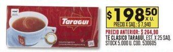 Coto TÉ CLÁSICO TARAGUÍ EST. X 25 SAQ. oferta