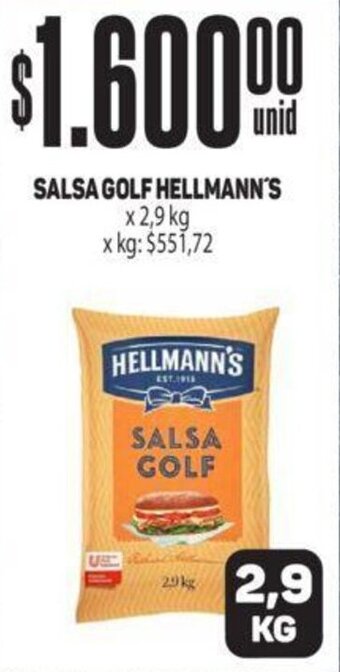 Makro SALSA GOLF HELLMANN'S x 2,9 kg oferta