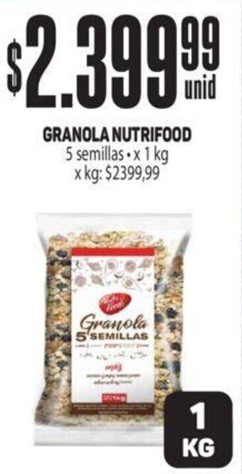 Makro GRANOLA NUTRIFOOD 5 semillas x 1 kg oferta
