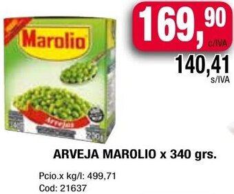 Maxiconsumo ARVEJA MAROLIO x 340 grs oferta