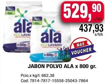 Maxiconsumo JABON POLVO ALA x 800 gr oferta