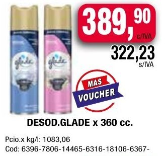 Maxiconsumo DESOD.GLADE x 360 cc oferta