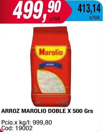 Maxiconsumo ARROZ MAROLIO DOBLE X 500 Grs oferta