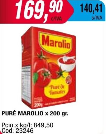 Maxiconsumo PURÉ MAROLIO x 200 gr oferta
