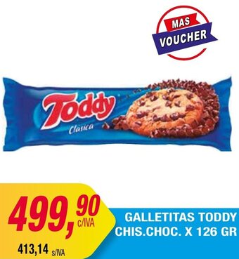 Maxiconsumo GALLETITAS TODDY CHIS.CHOC. X 126 GR oferta