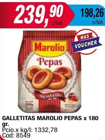 Maxiconsumo GALLETITAS MAROLIO PEPAS x 180GR oferta