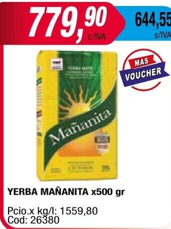 Maxiconsumo YERBA MAÑANITA x500 gr oferta