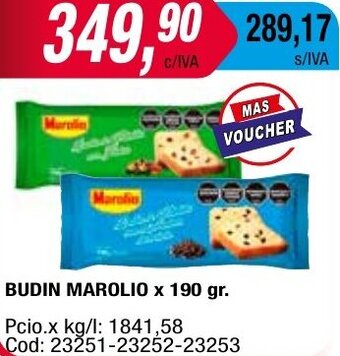Maxiconsumo BUDIN MAROLIO x 190 gr oferta