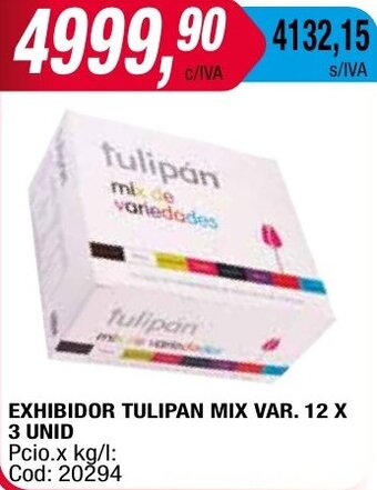 Maxiconsumo EXHIBIDOR TULIPAN MIX VAR. 12 X 3 UNID oferta