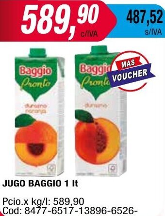 Maxiconsumo JUGO BAGGIO 1 It oferta