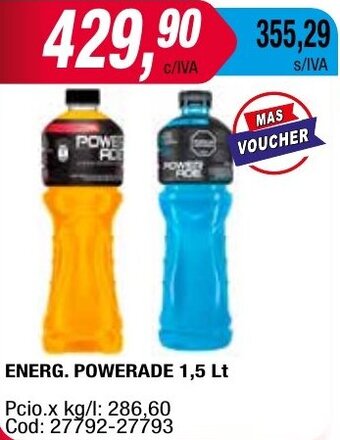 Maxiconsumo ENERG. POWERADE 1,5 Lt oferta