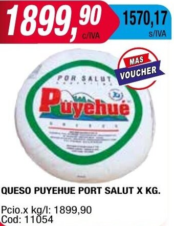 Maxiconsumo QUESO PUYEHUE PORT SALUT X KG oferta