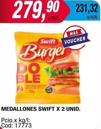 Maxiconsumo MEDALLONES SWIFT X 2 UNID oferta