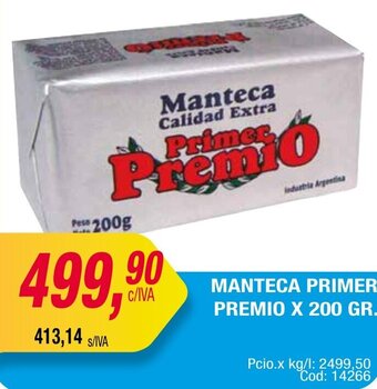 Maxiconsumo MANTECA PRIMER PREMIO X 200 GR oferta
