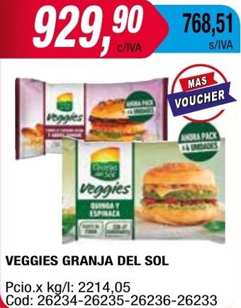 Maxiconsumo VEGGIES GRANJA DEL SOL oferta