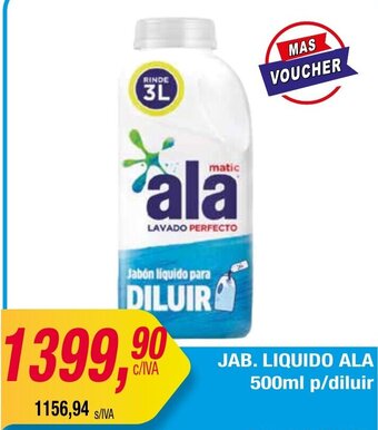 Maxiconsumo JAB. LIQUIDO ALA 500ml p/diluir oferta