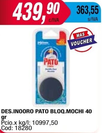 Maxiconsumo DES.INOORO PATO BLOQ.MOCHI 40gr oferta
