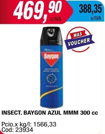 Maxiconsumo INSECT. BAYGON AZUL MMM 300 cc oferta