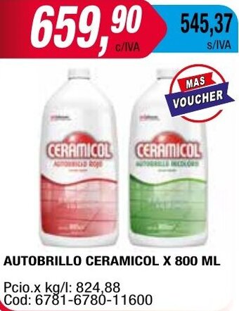 Maxiconsumo AUTOBRILLO CERAMICOL X 800 ML oferta