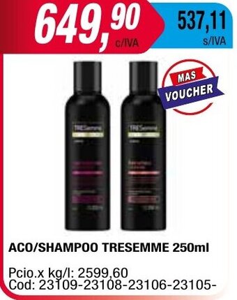 Maxiconsumo ACO/SHAMPOO TRESEMME 250ml oferta