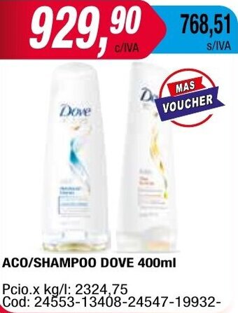 Maxiconsumo ACO/SHAMPOO DOVE 400ml oferta