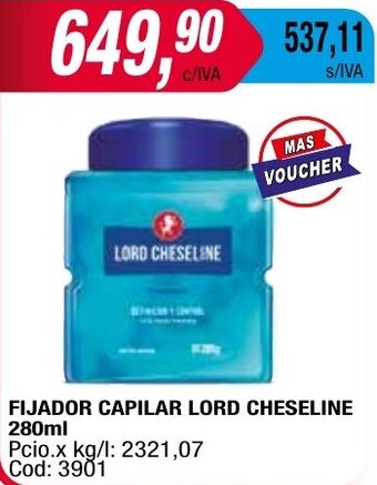 Maxiconsumo FIJADOR CAPILAR LORD CHESELINE 280ml oferta