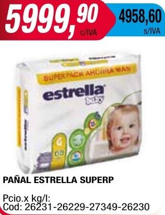 Maxiconsumo PAÑAL ESTRELLA SUPERP oferta