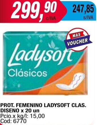 Maxiconsumo PROT. FEMENINO LADYSOFT CLAS. DISENO x 20 un oferta