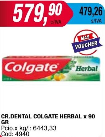 Maxiconsumo CR.DENTAL COLGATE HERBAL x 90 GR oferta
