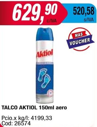 Maxiconsumo TALCO AKTIOL 150ml oferta