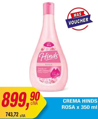 Maxiconsumo CREMA HINDS ROSA x 350 ml oferta