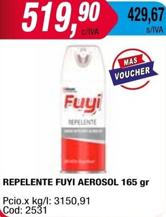 Maxiconsumo REPELENTE FUYI AEROSOL 165 gr oferta