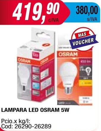 Maxiconsumo LAMPARA LED OSRAM 5W oferta