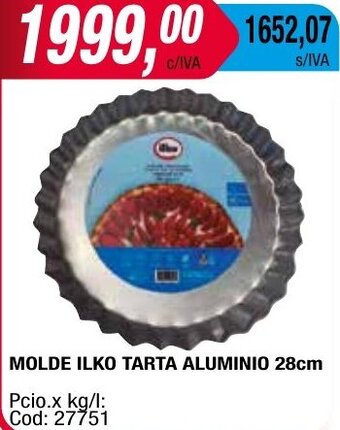 Maxiconsumo MOLDE ILKO TARTA ALUMINIO 28cm oferta